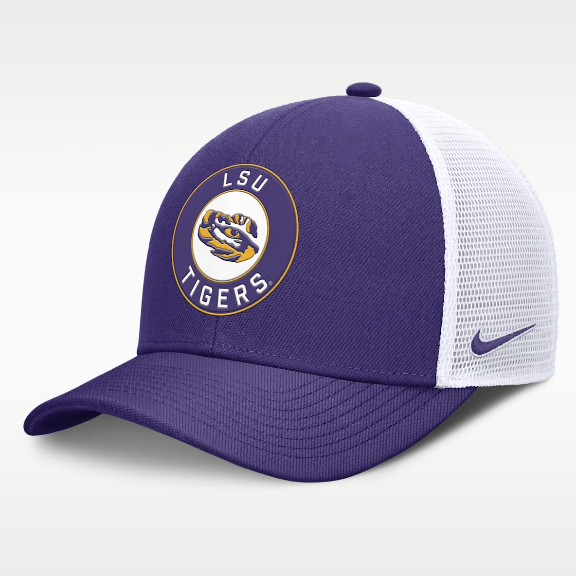 LSU Primetime Rise Men's Nike Dri-FIT College Trucker Adjustable Hat