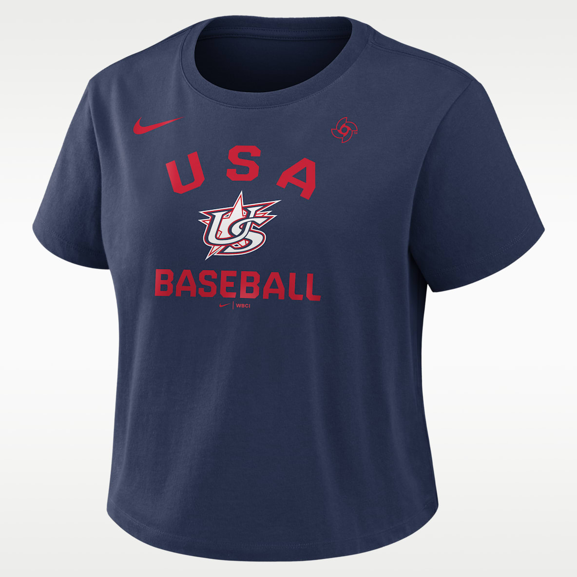 USA Baseball 2026 World Baseball Classic Mod Women's Nike Cropped T-Shirt