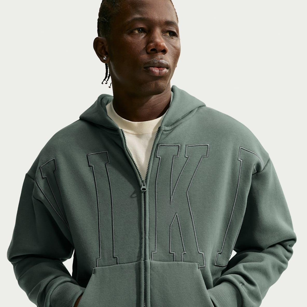 Nike Solo Fleece Sudadera con gorro holgada de cierre completo para hombre