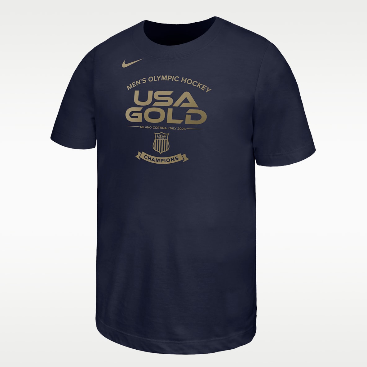 Nike USA Olympic Team 2026 "Gold Medal" Big Kids' Cotton Short-Sleeve T-Shirt