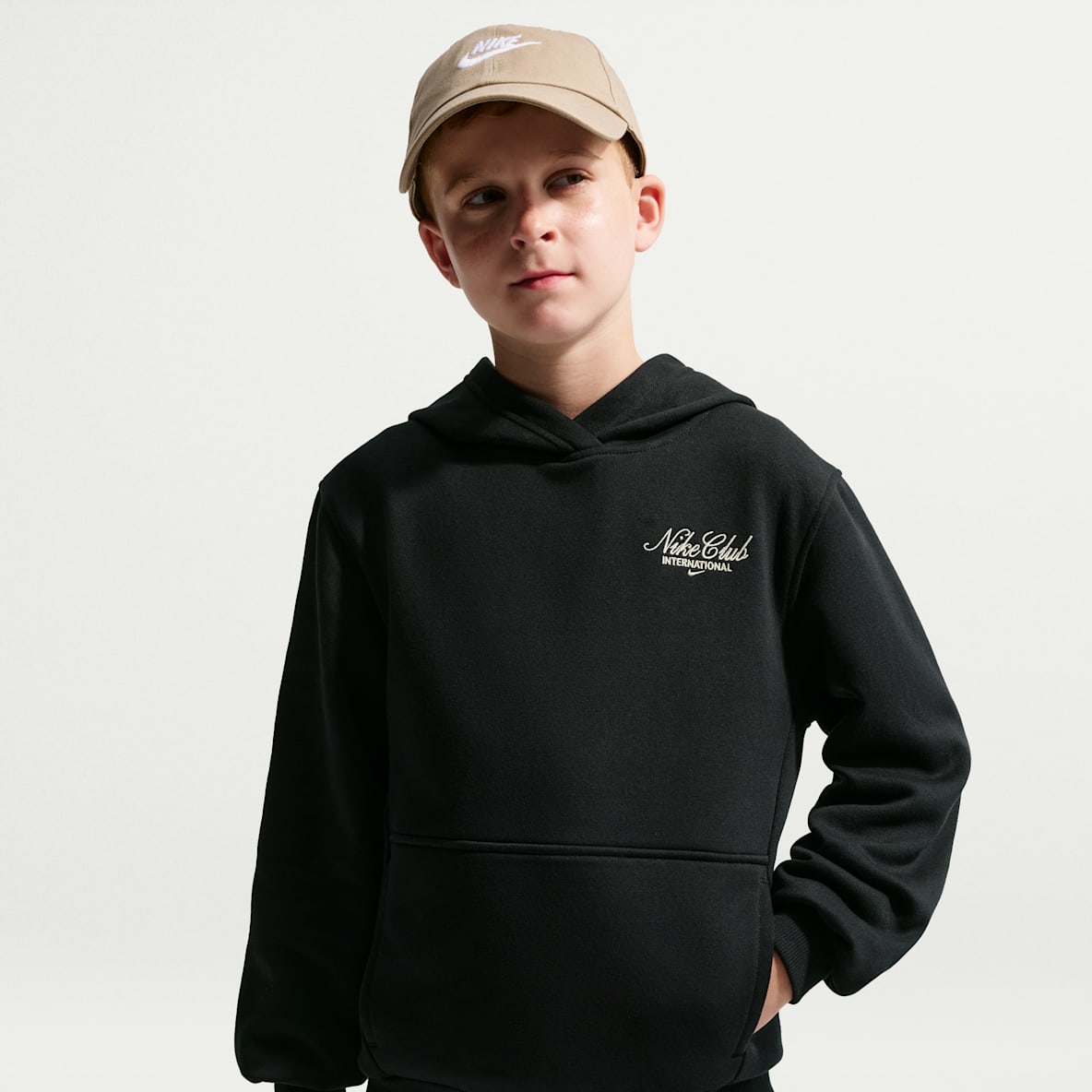Nike Sportswear Club Fleece Sudadera con gorro para niños talla grande