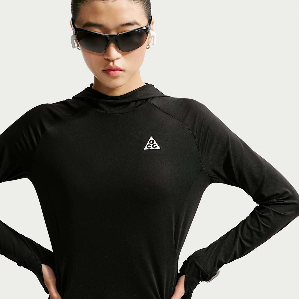 ナイキ ACG ウィメンズ UVカット フード付き トレイルランニング ミッドレイヤートップス