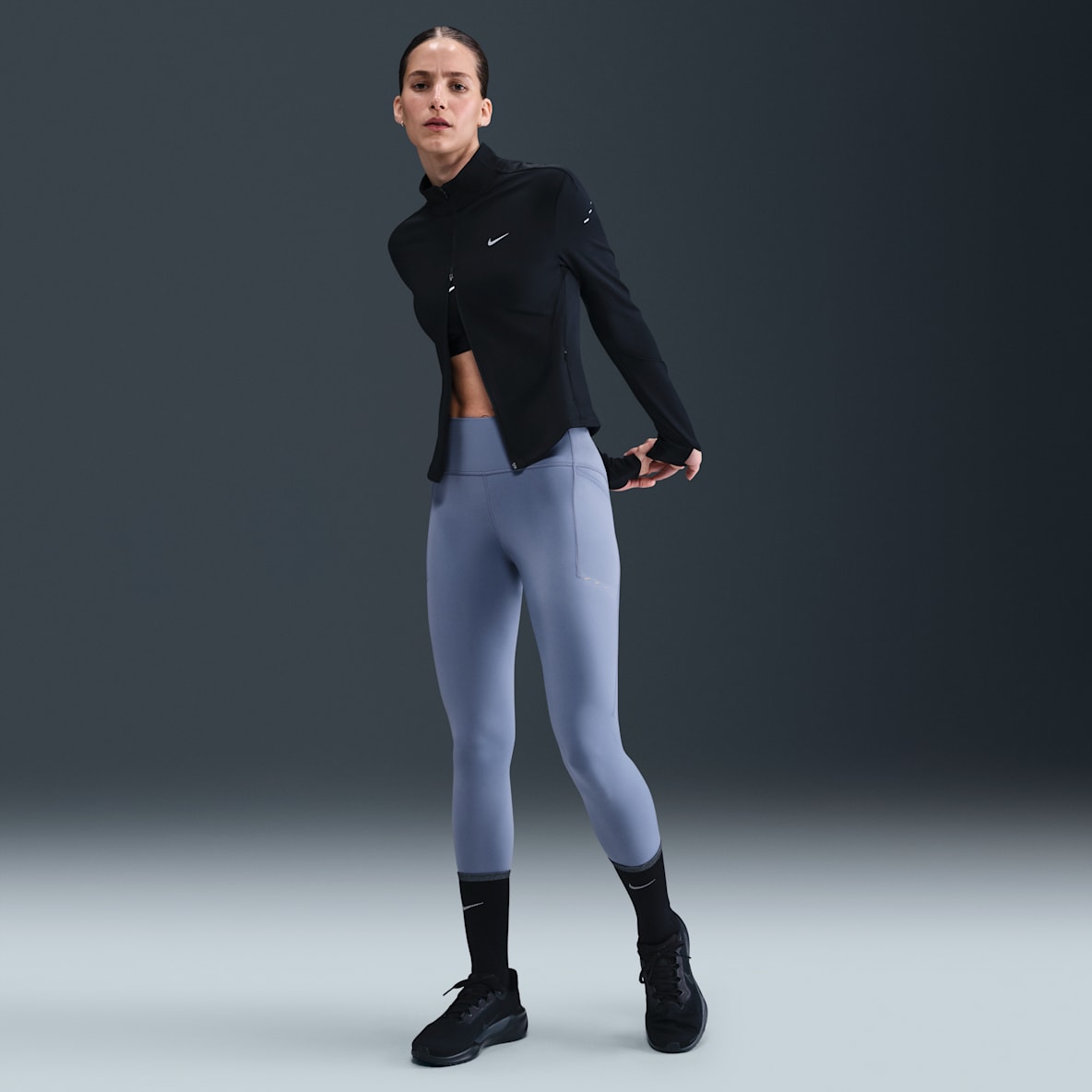 Nike Swift Leggings de correr de tiro alto de 7/8 con bolsillos para mujer
