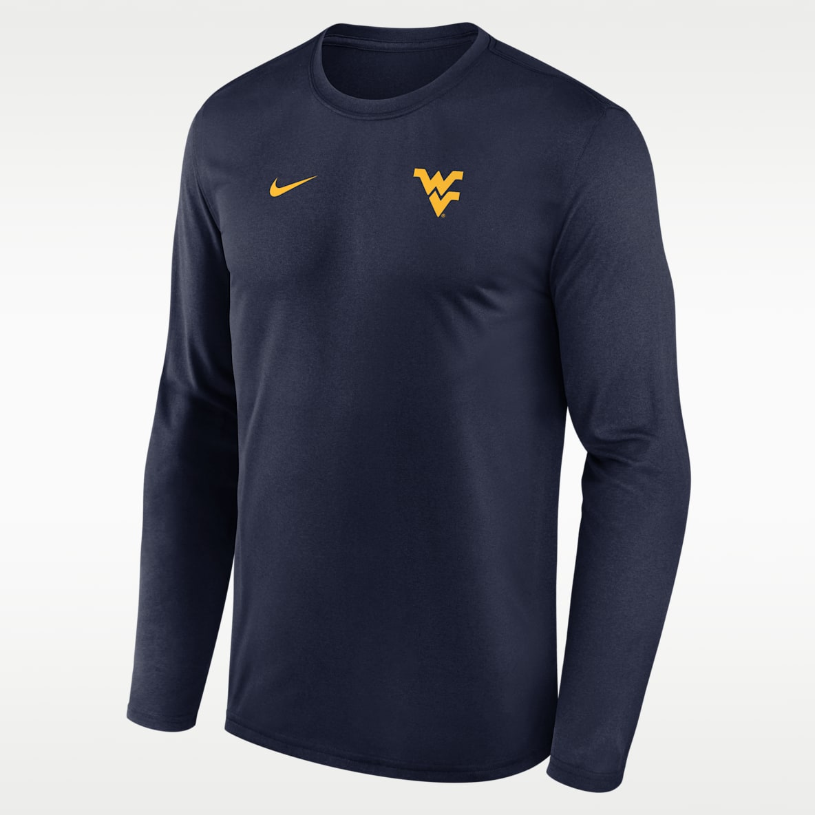 West Virginia Sideline Legend Small Logo Men's Nike Dri-FIT College Long-Sleeve T-Shirt