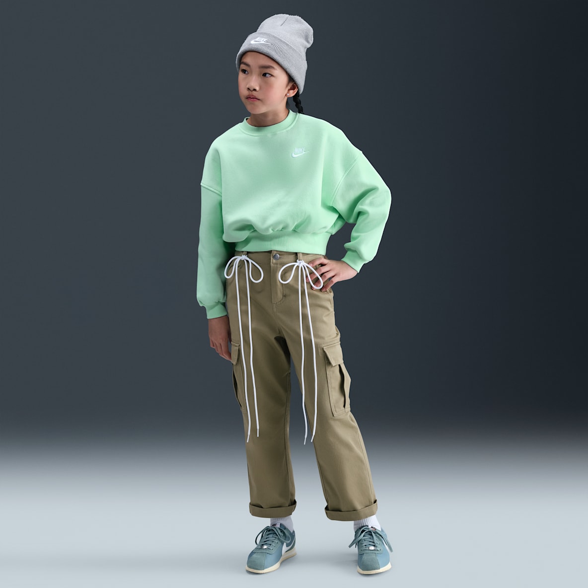Nike Sportswear Club Fleece Girls' Boxy Crew-Neck Sweatshirt