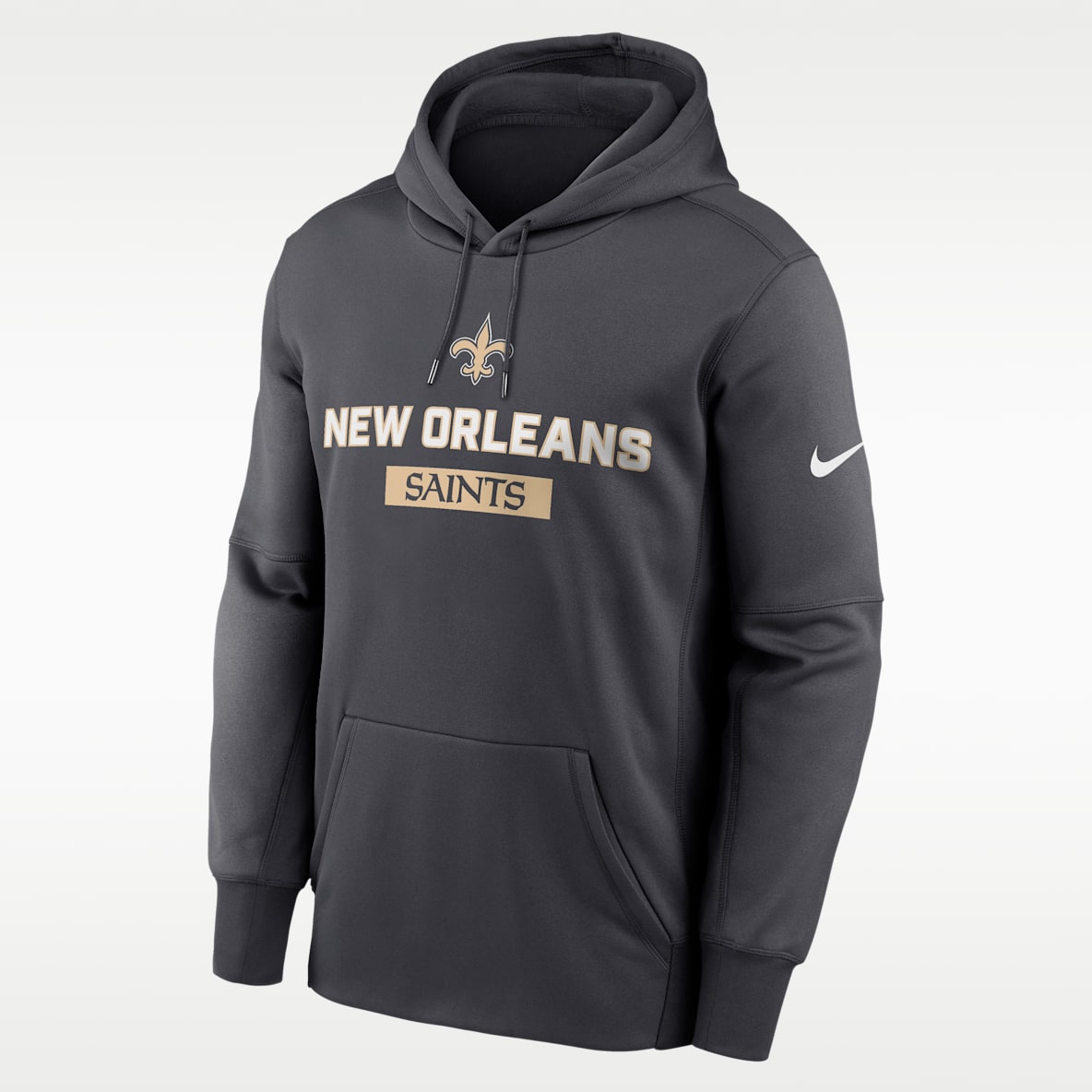 New Orleans Saints Toss Sweep Men’s Nike Therma NFL Pullover Hoodie