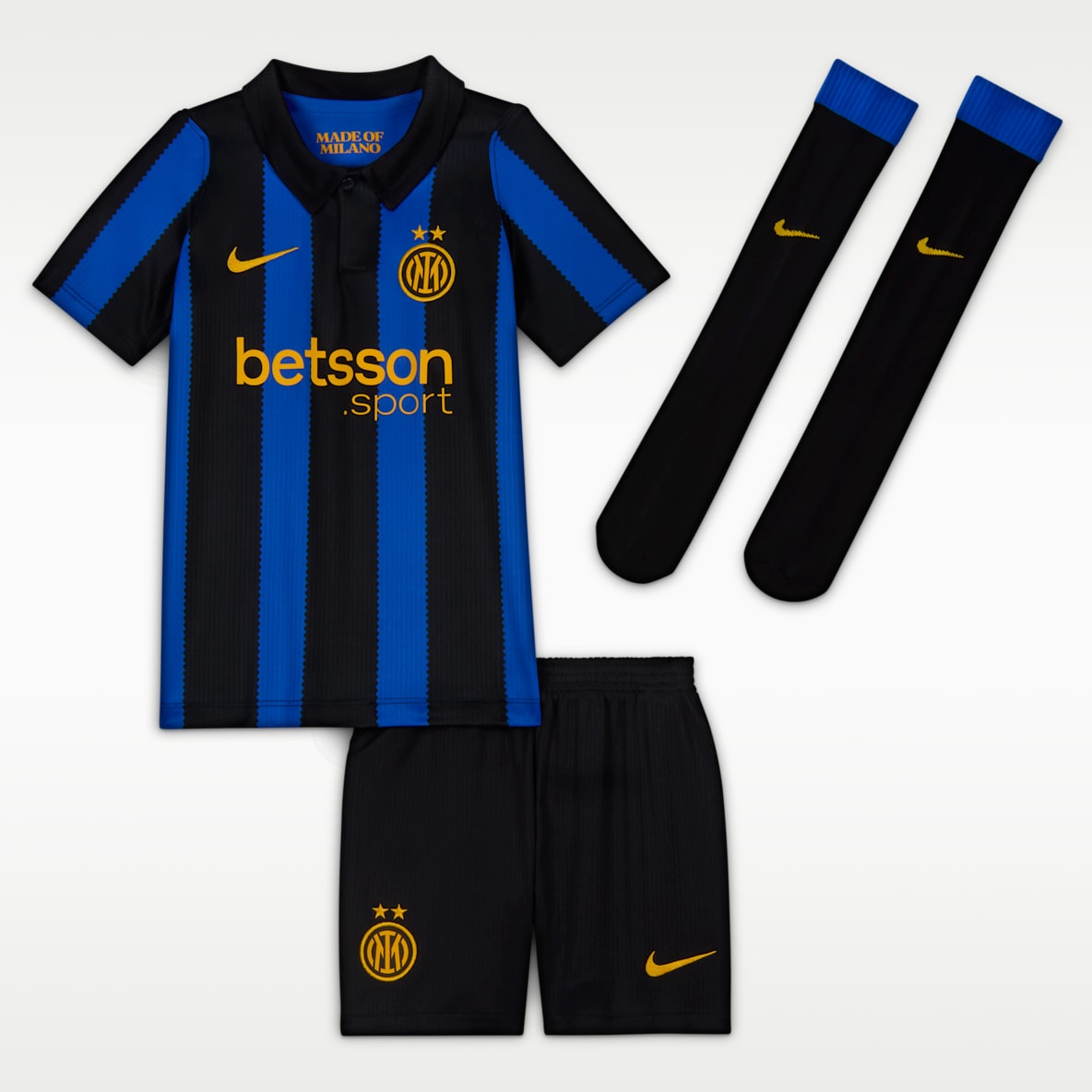 Inter Milan 2026 Stadium hemma Tredelat fotbollsställ Nike Replica för barn
