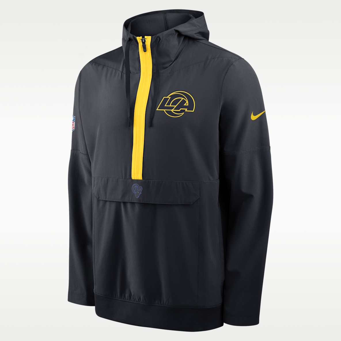 Los Angeles Rams Rivalries Collection Sideline Anorak Men's Nike NFL 1/2-Zip Hooded Jacket