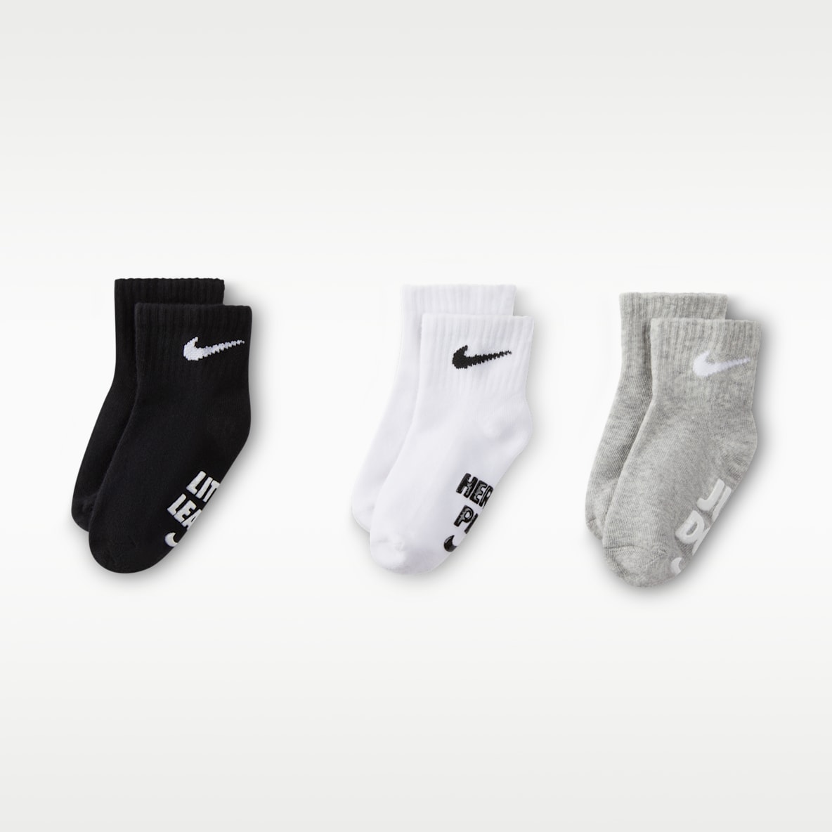 Calcetines Nike Verbiage Gripper Socks (3 pares) Calcetines para bebé