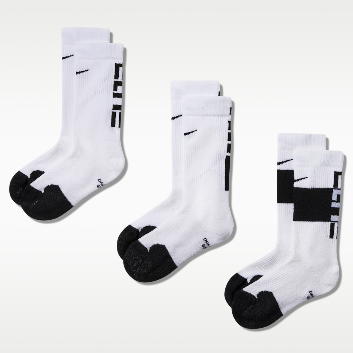 Nike Elite Kids' Basketball Crew Socks (3 Pairs)