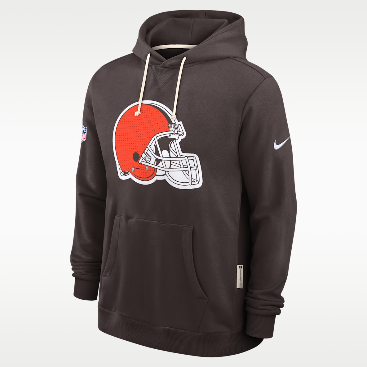 Cleveland Browns Initial Home Sideline Sudadera con gorro sin cierre Nike Dri-FIT de la NFL para hombre