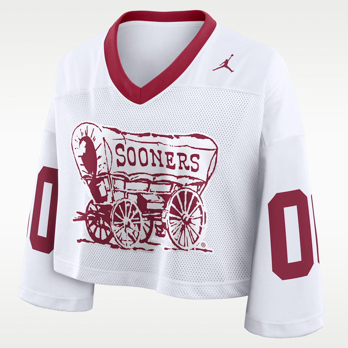 Oklahoma Logo Women's Jordan Brand Dri-FIT College Cropped Jersey