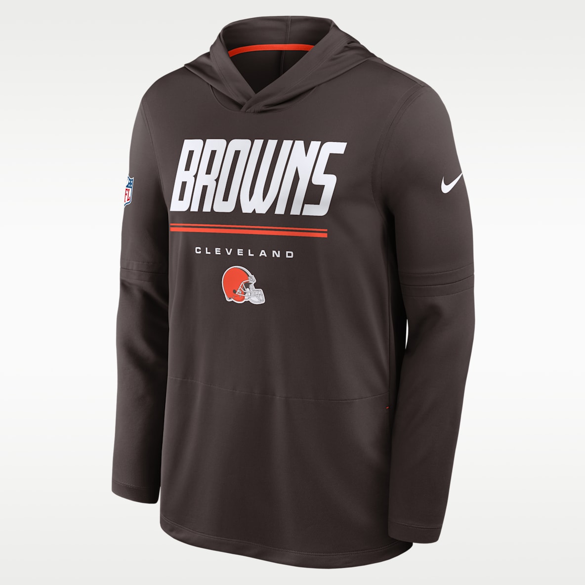 Cleveland Browns Sideline Men's Nike Dri-FIT NFL Long-Sleeve Hooded Top
