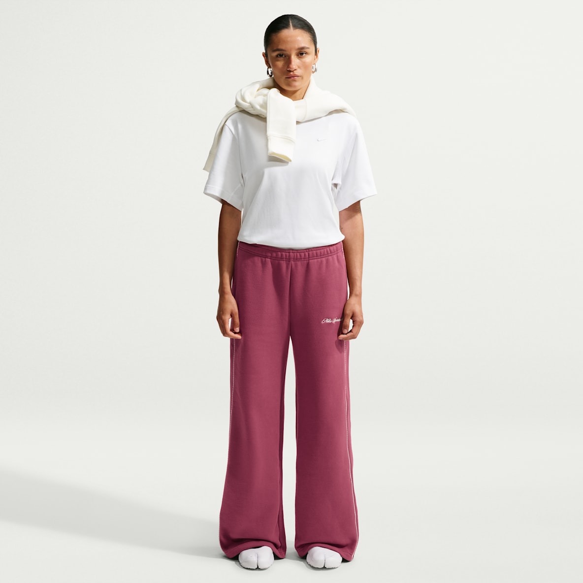 Nike Studio Fleece Medium Weight Women's Mid-Rise Wide-Leg Pants