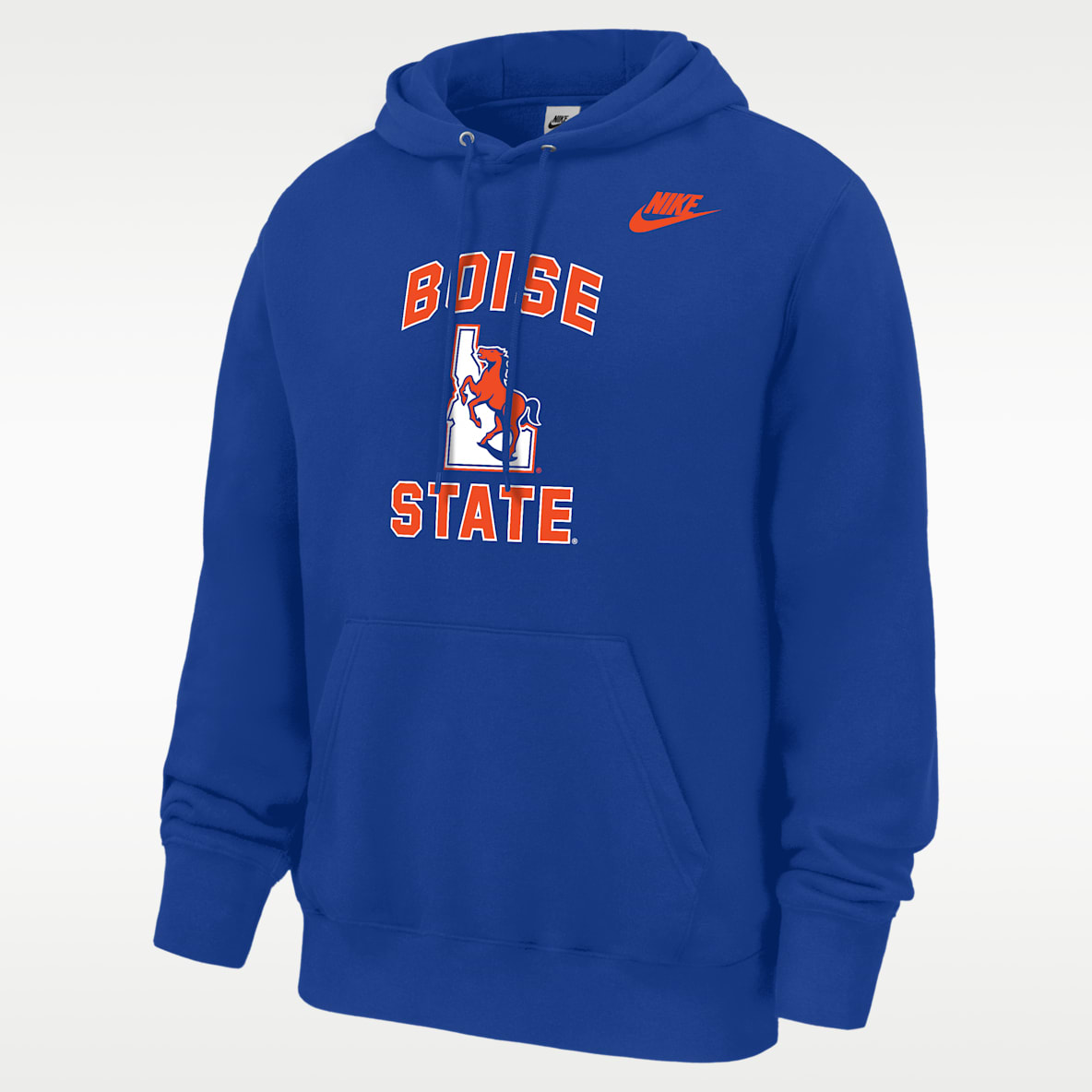 Boise State Broncos Club Men's Nike Football Fleece Pullover Hoodie