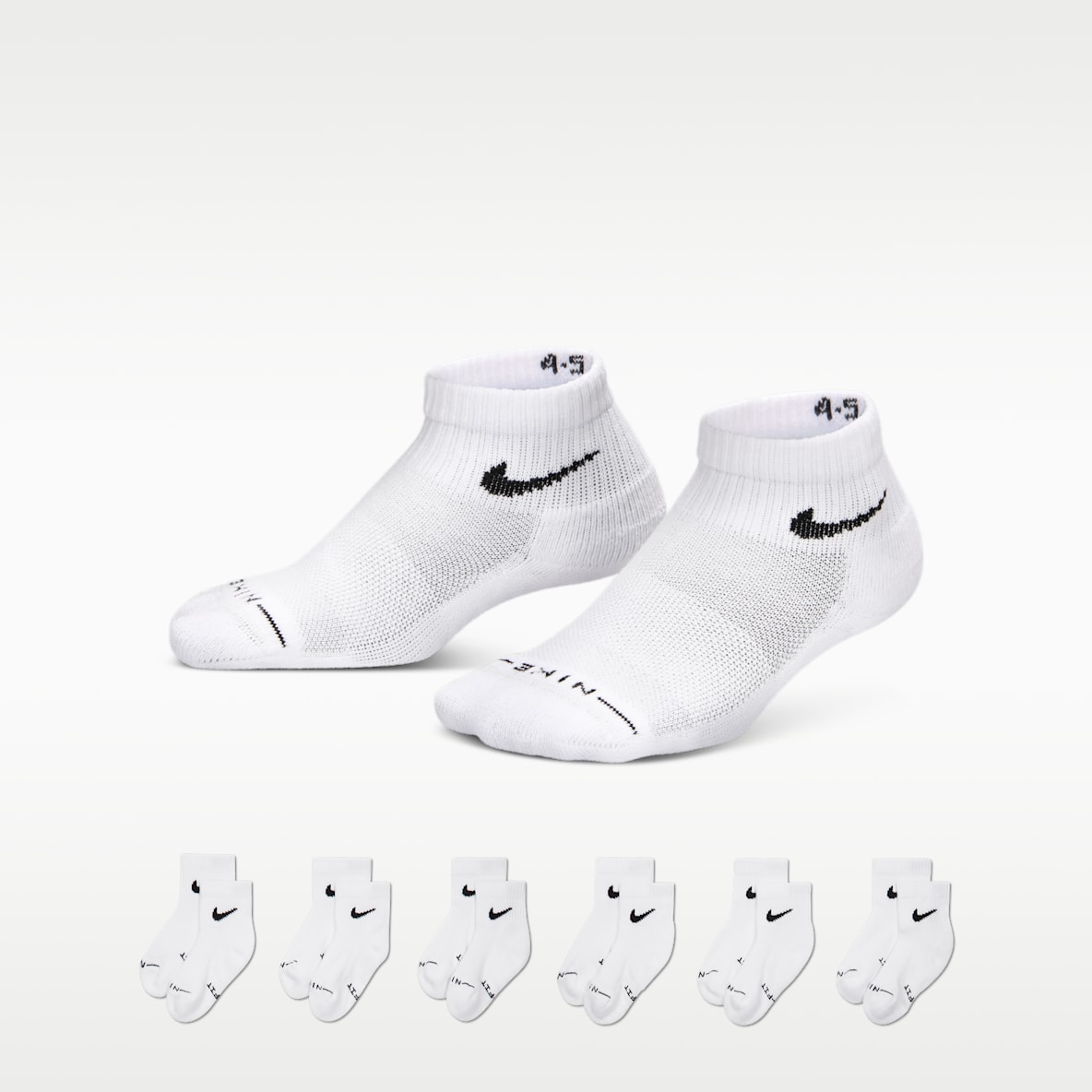 Nike Kids' Dri-FIT Elevated Everyday Ankle Socks (6 Pairs)