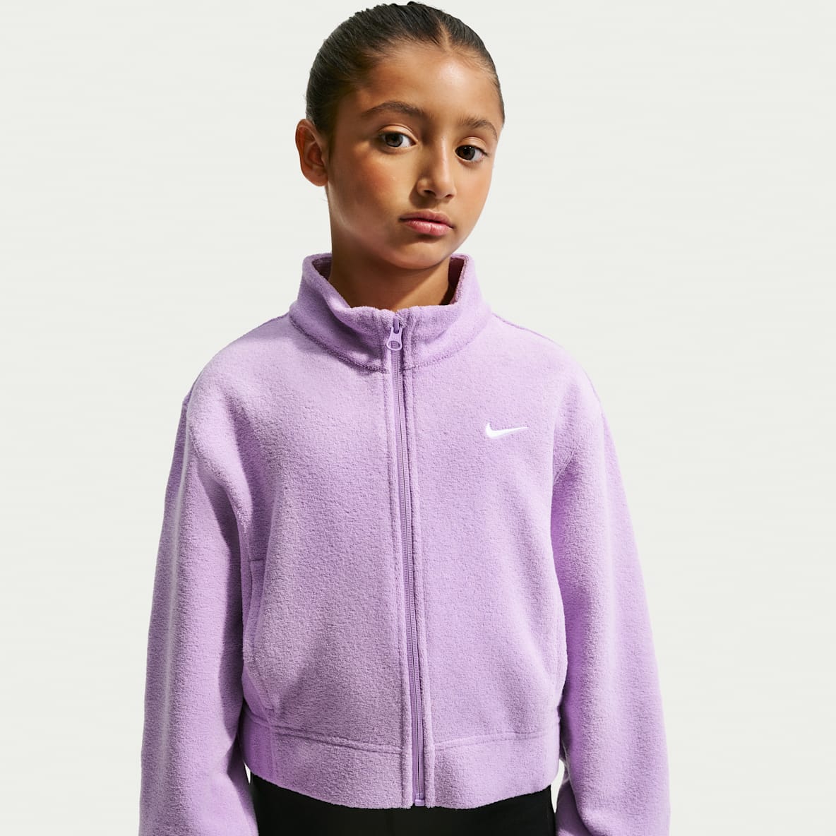 Nike Pro Older Kids' (Girls') Therma-FIT Fleece Full-Zip Top