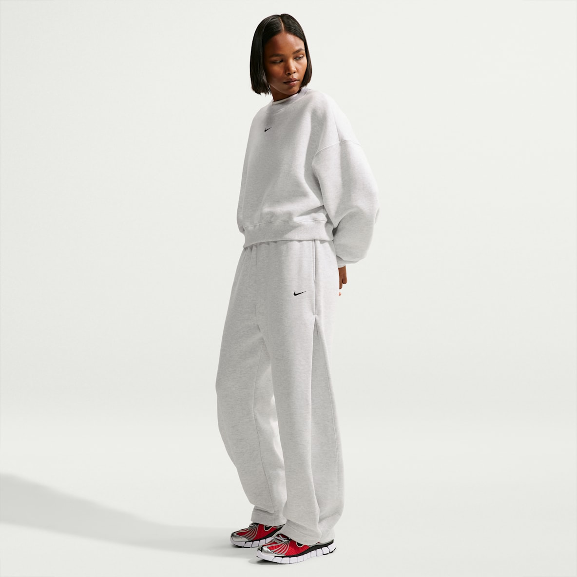 Nike Studio Fleece Medium Weight Women's Loose Pleated Snap Pants