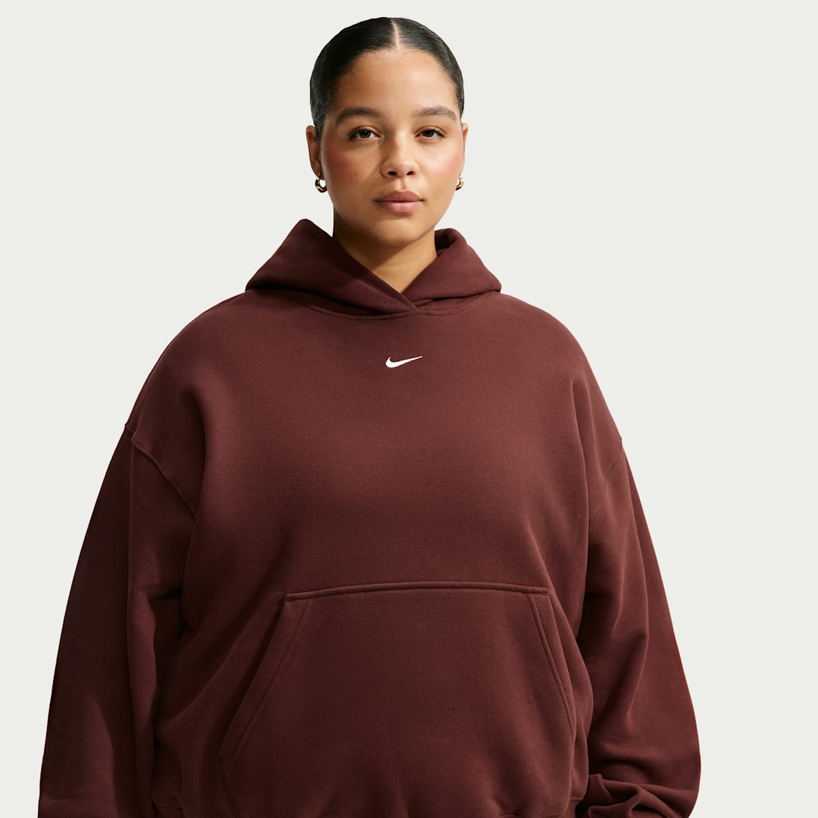 Nike Studio Fleece Medium Weight Women's Oversized Pullover Hoodie (Plus Size)