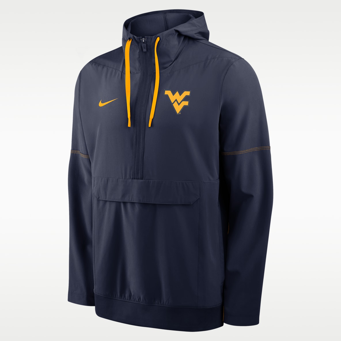 West Virginia Sideline Anorak Men's Nike College 1/2-Zip Hooded Jacket