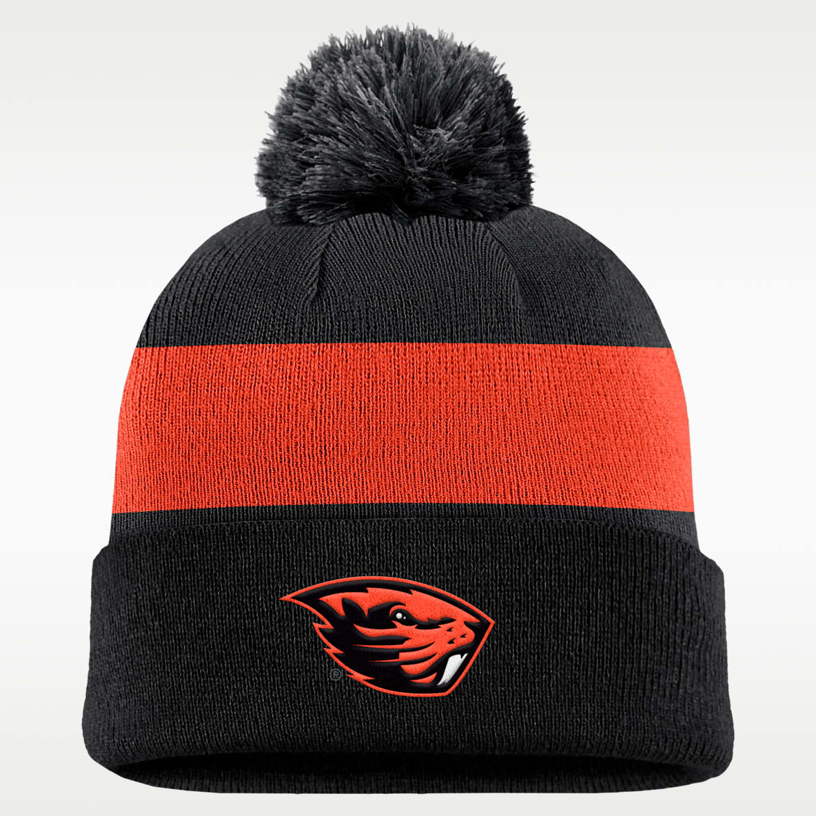 Oregon State Beavers Peak Nike Basketball College Cuffed Pom Beanie