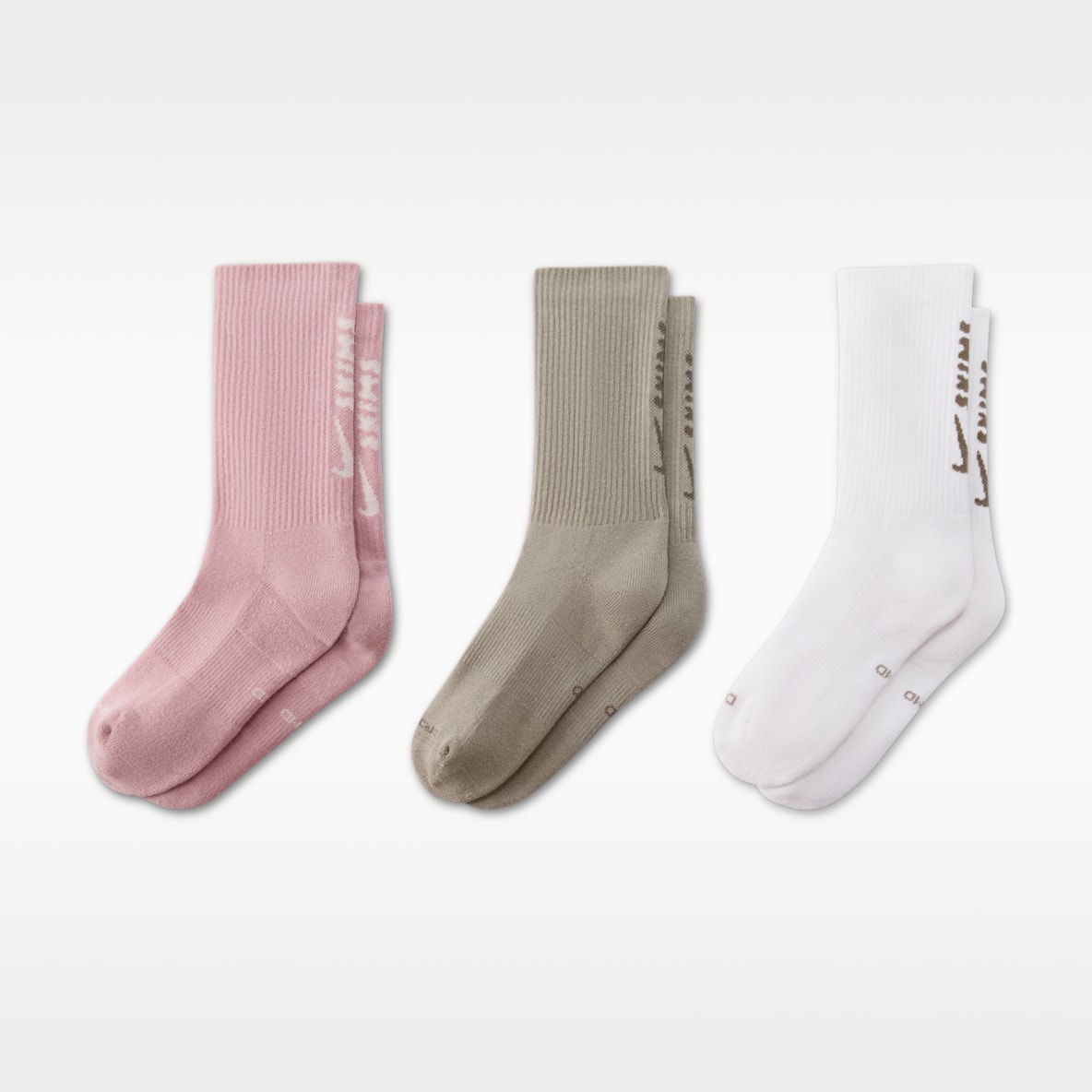 NikeSKIMS(나이키스킴스) 여성용 드라이 핏 크루 삭스(3켤레)