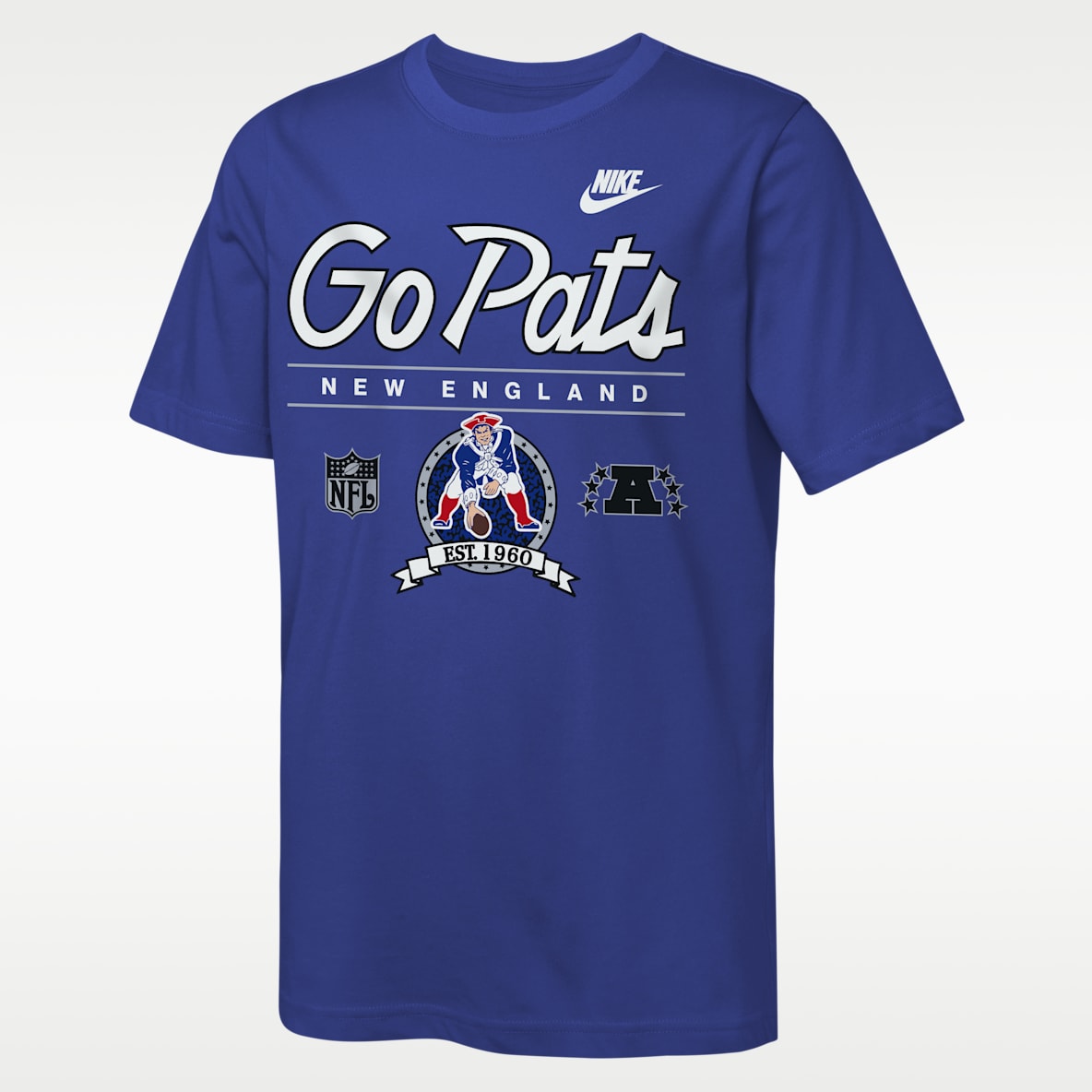 New England Patriots Rewind Hometown Slub Big Kids' Nike Dri-FIT NFL T-Shirt