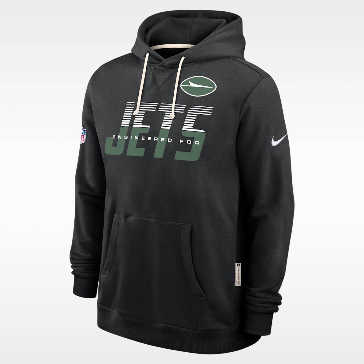 New York Jets Sideline Standard Issue Sudadera con gorro sin cierre Nike Dri-FIT de la NFL para hombre