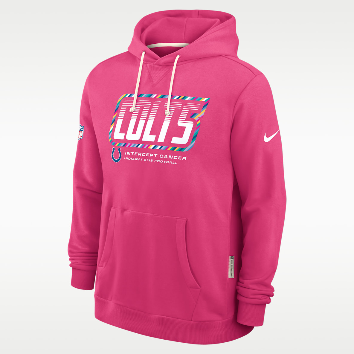 Indianapolis Colts Crucial Catch Sideline Standard Issue Men's Nike Dri-FIT NFL Pullover Hoodie