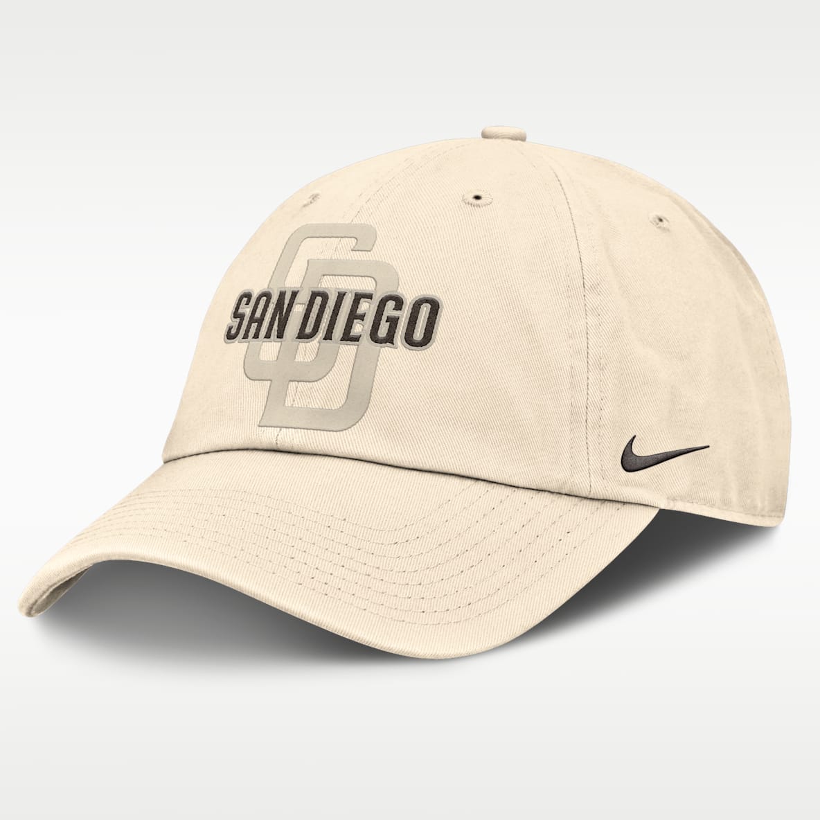 San Diego Padres Gorra de algodón orgánico sin estructura para hombre Nike Statement Club