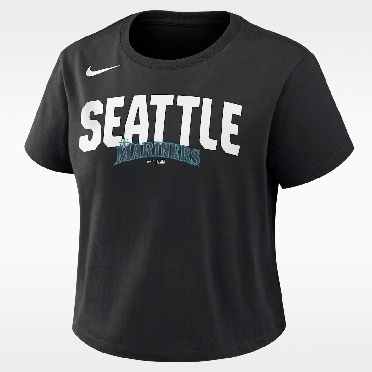 Seattle Mariners Mod Playera Nike de la MLB cropped para mujer