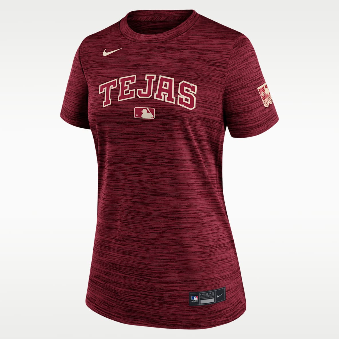 Texas Rangers Authentic Collection City Connect Velocity Playera Nike Dri-FIT de la MLB para mujer