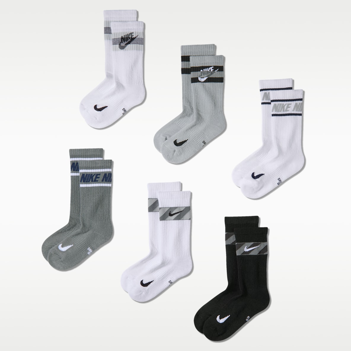 Nike Everyday Calcetas acolchadas para niños (6 pares)