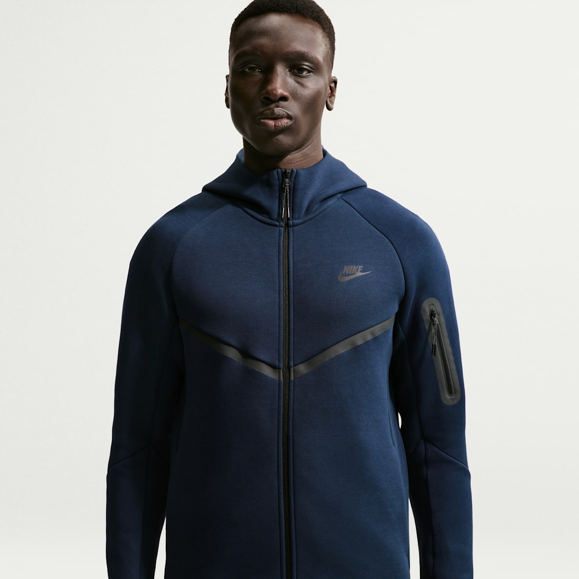 Nike Tech Casaco de lã cardada Windrunner com fecho completo para homem