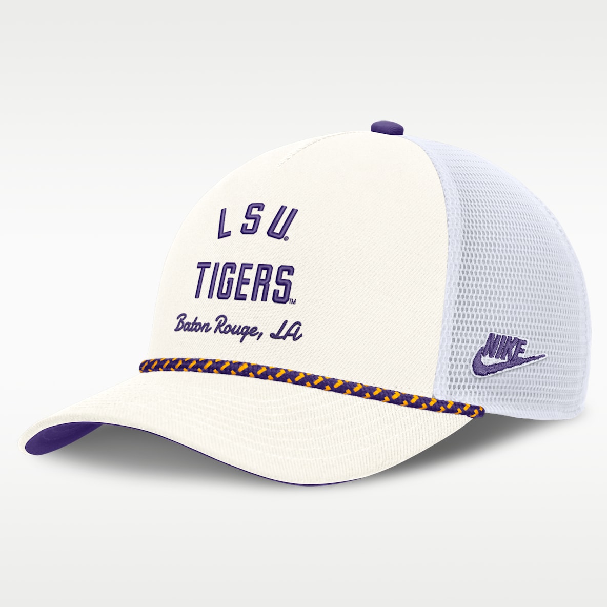 LSU Denim Men's Nike College Trucker Adjustable Hat