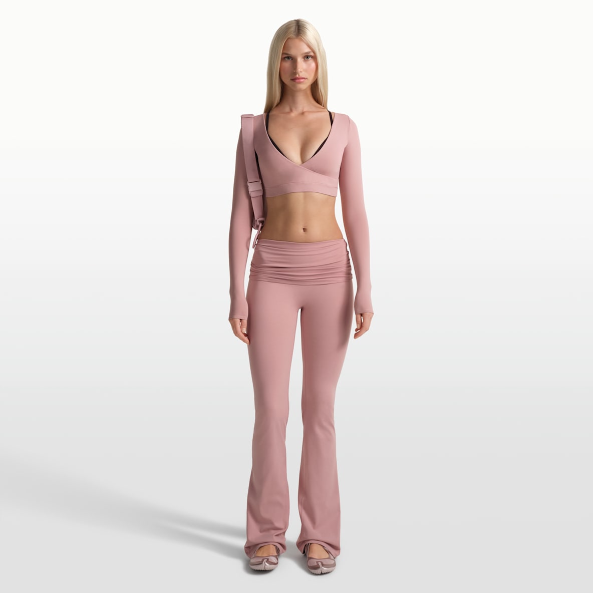 NikeSKIMS Matte Women's Flared Fold-Over Waistband Pants