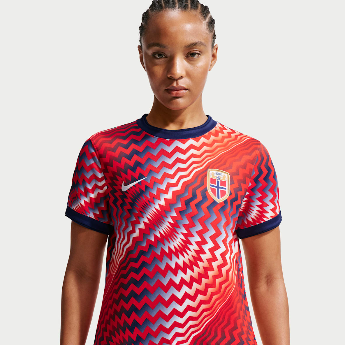 Norway Women's Nike Dri-FIT Soccer Pre-Match Short-Sleeve Top