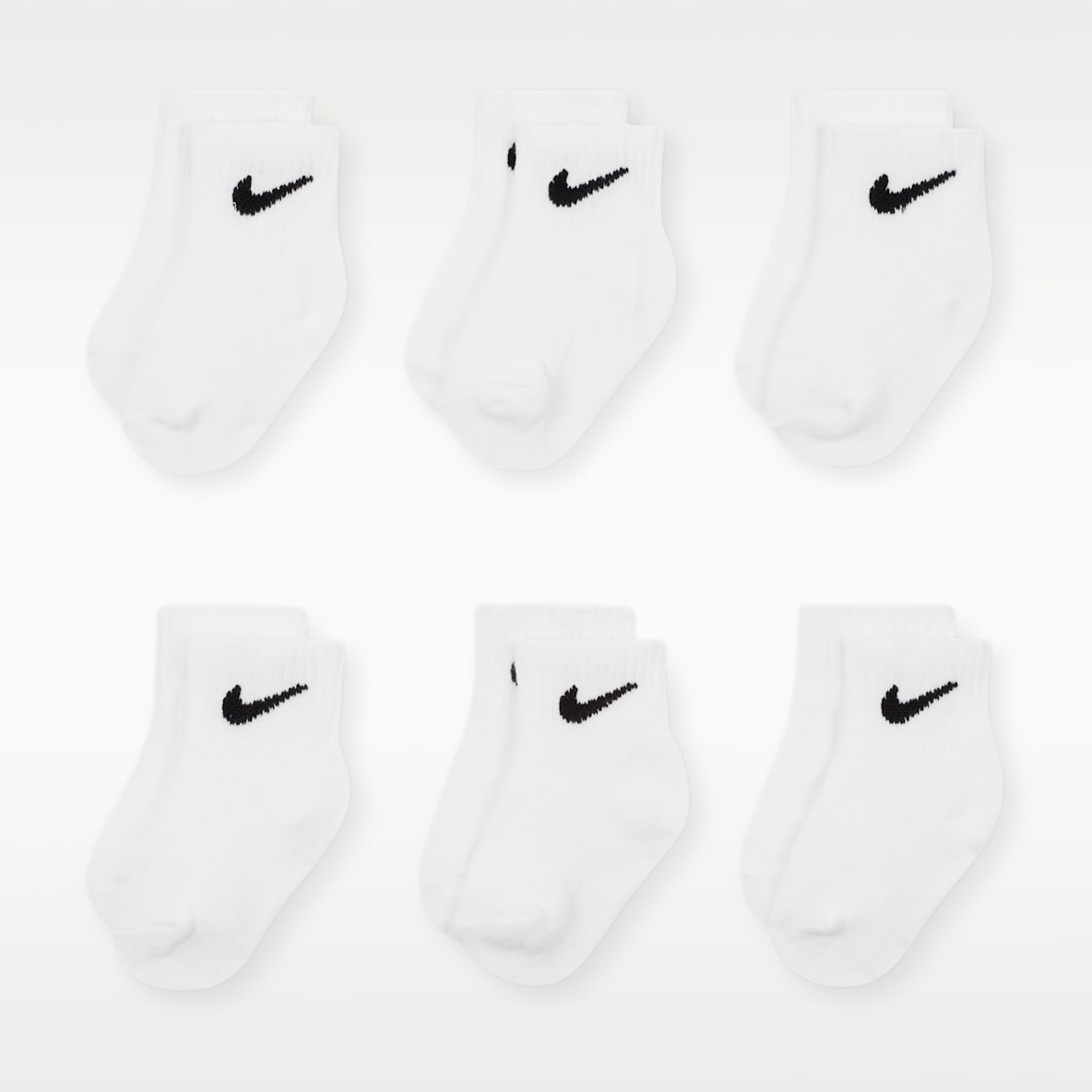 Nike Swoosh Calcetines al tobillo para bebé e infantil (6 pares)