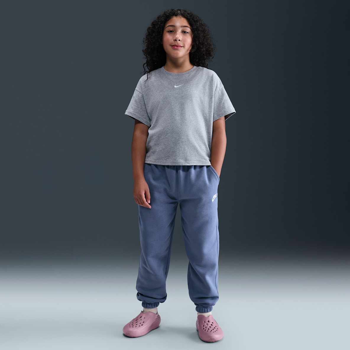 Nike Sportswear Club Fleece Pants holgados para niños talla grande