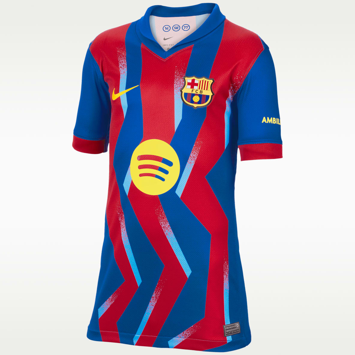 Lamine Yamal Barcelona 2025/26 Stadium Fourth Big Kids' Nike Dri-FIT Soccer Jersey