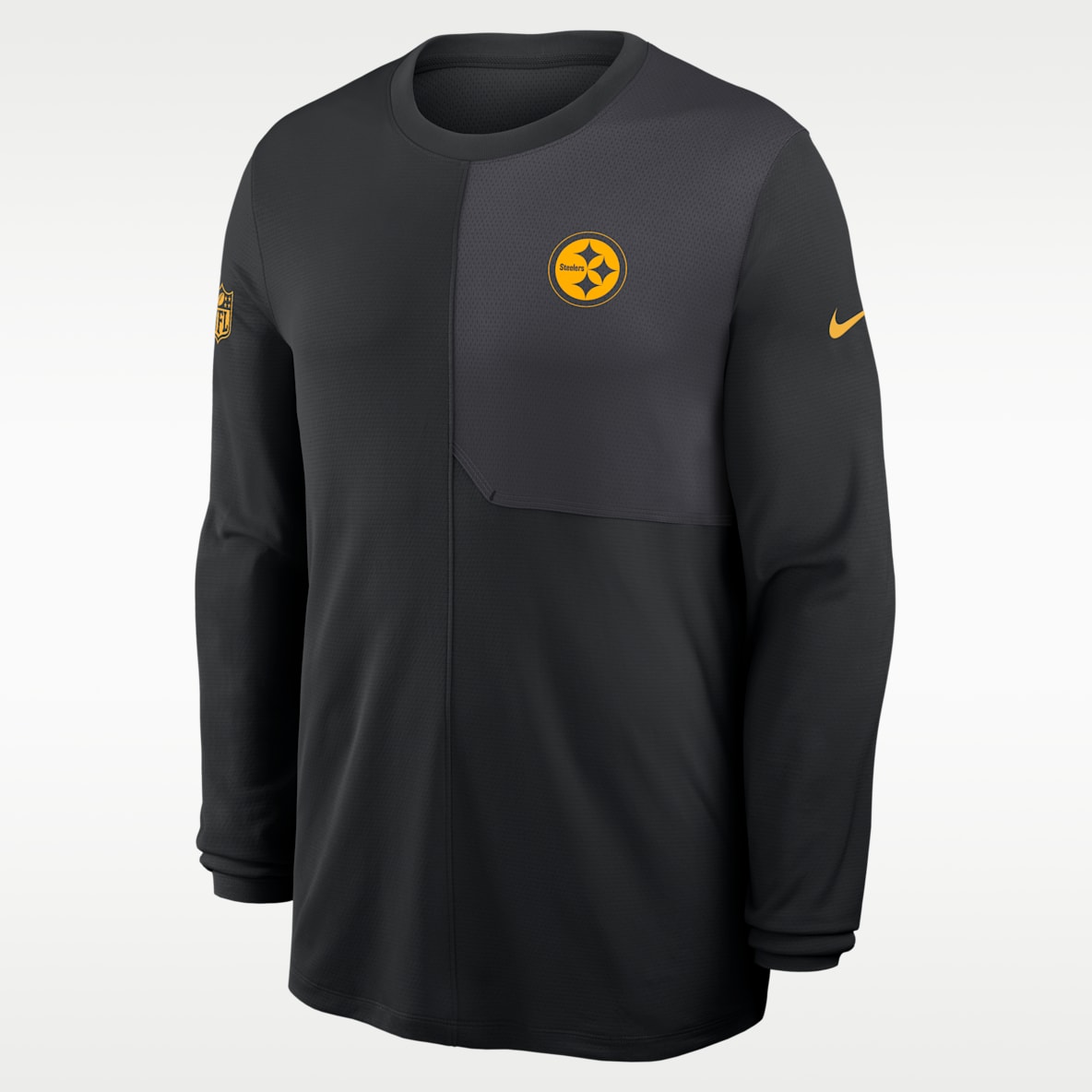 Pittsburgh Steelers Sideline Coach Men's Nike Dri-FIT NFL Long-Sleeve Top