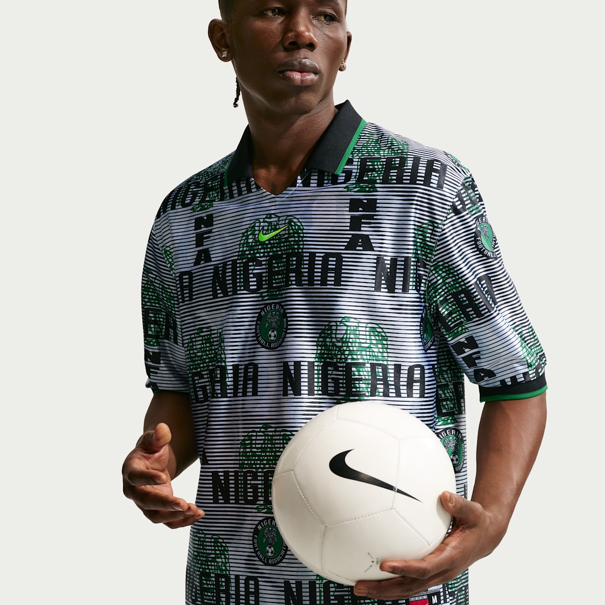 Nigeria Energy Playera de fútbol de manga corta Nike Dri-FIT para hombre