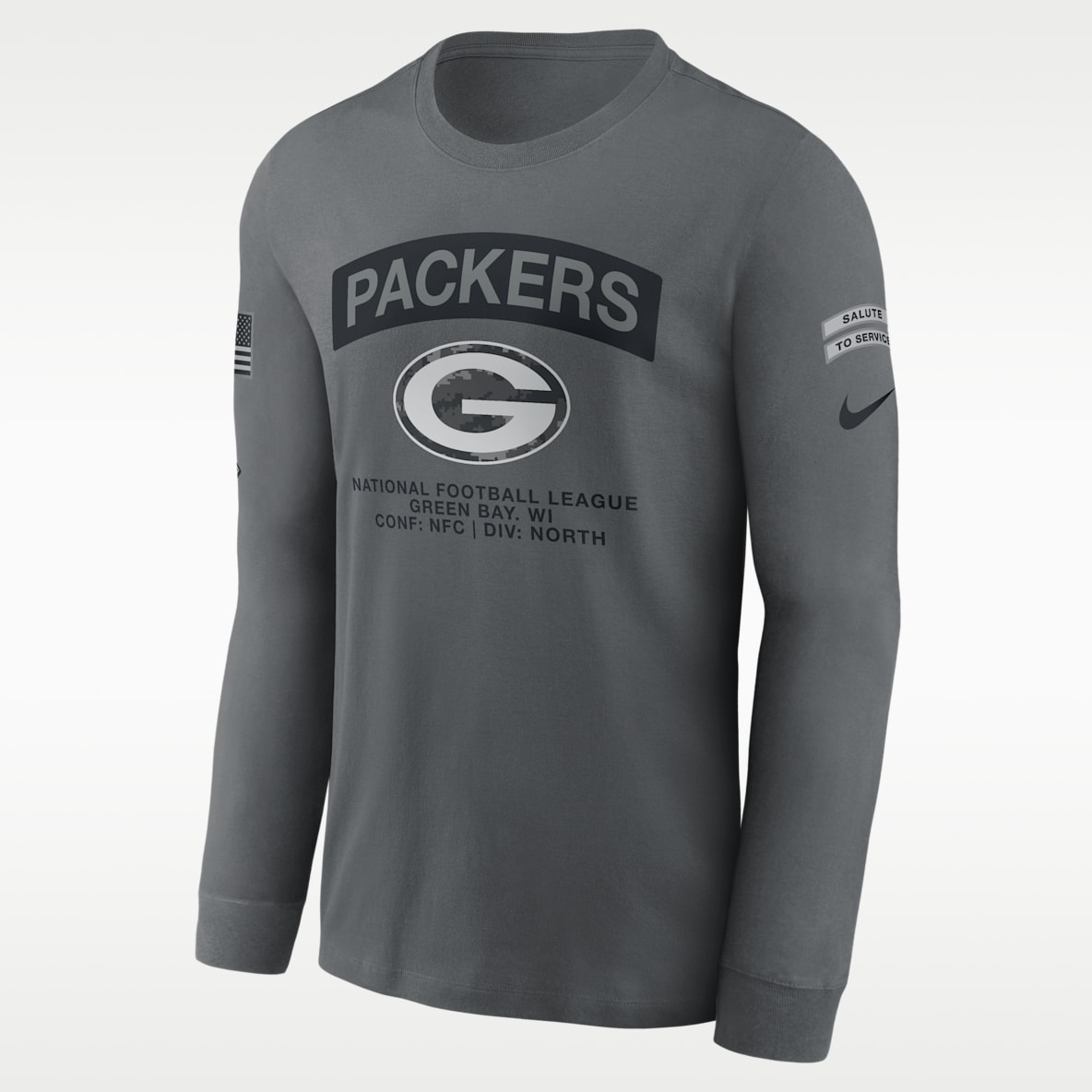 Green Bay Packers Salute to Service Men's Nike NFL Long-Sleeve T-Shirt
