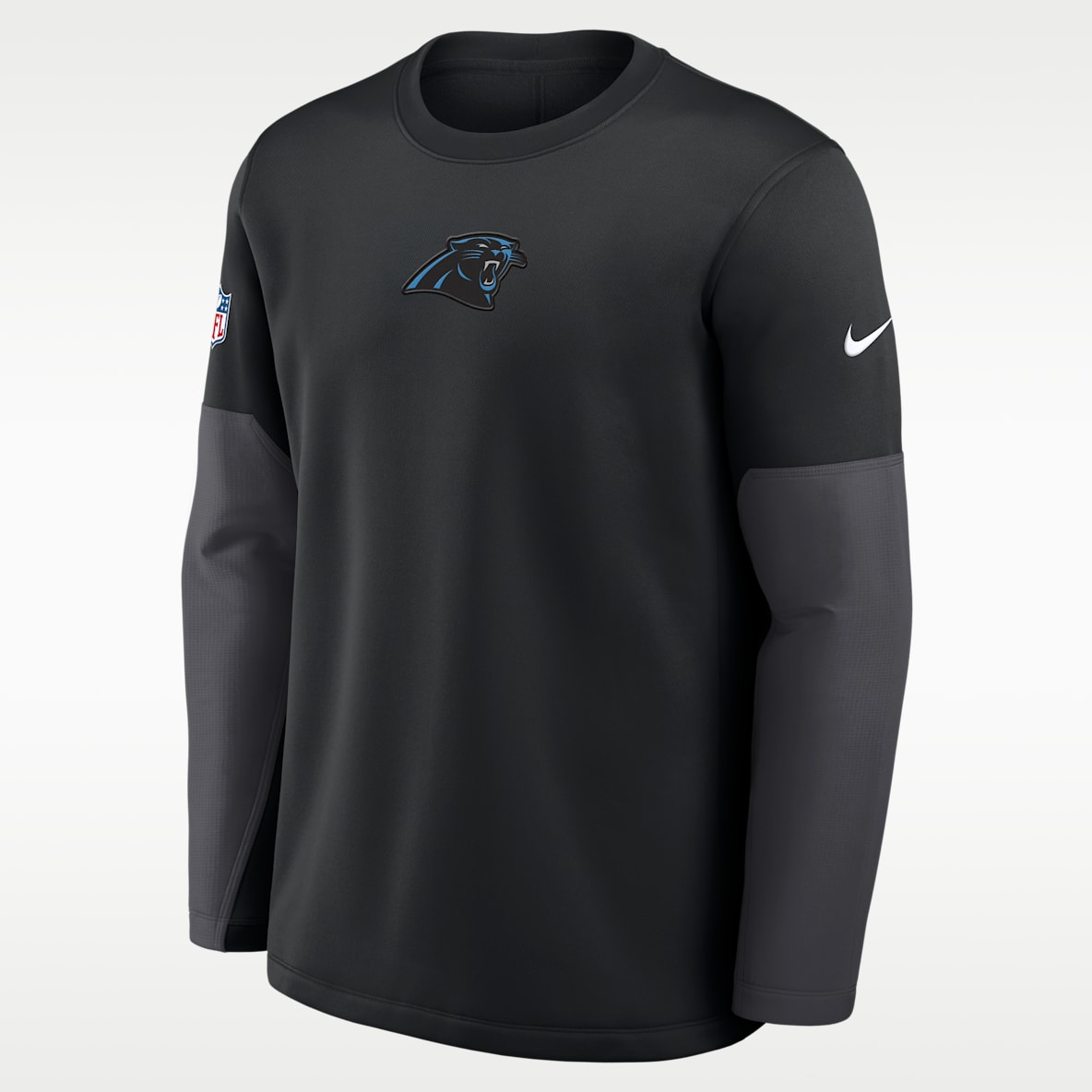 Carolina Panthers Scripted To Win Sideline Coach Men's Nike Therma-FIT NFL Long-Sleeve T-Shirt