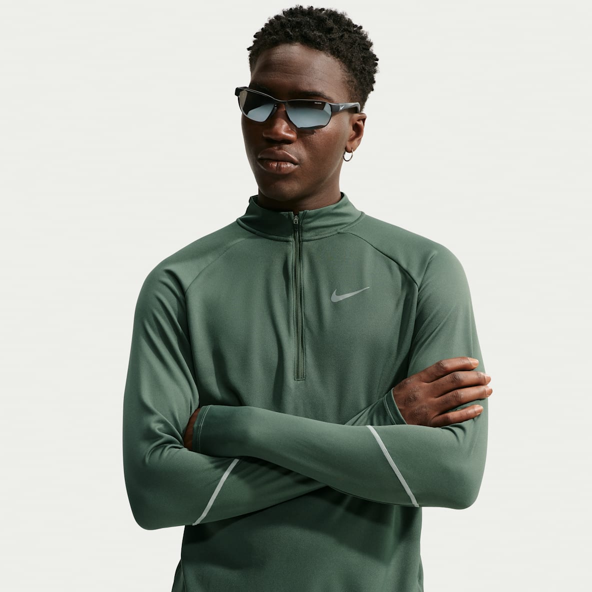 Nike Miler Pánský běžecký top Dri-FIT s polovičním zipem