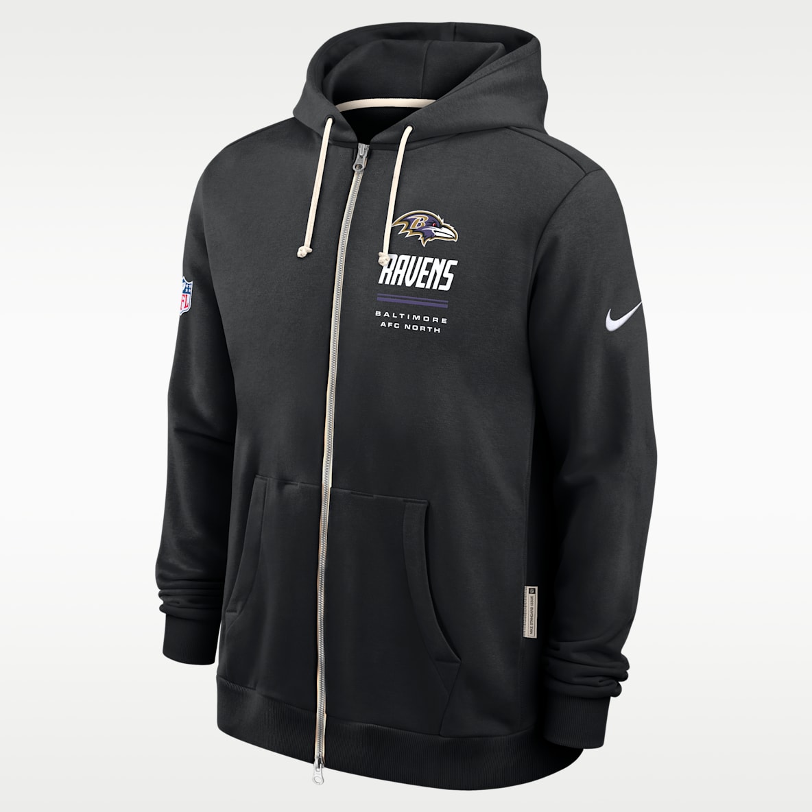 Baltimore Ravens Sideline Standard Issue Men's Nike Dri-FIT NFL Full-Zip Hoodie