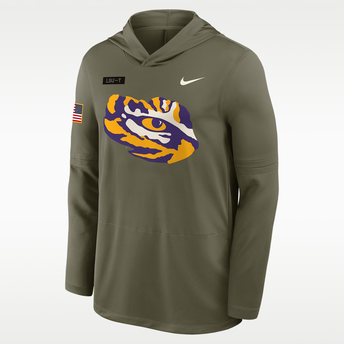 LSU 2025 Military Appreciation Men's Nike Dri-FIT College Long-Sleeve Hooded Top
