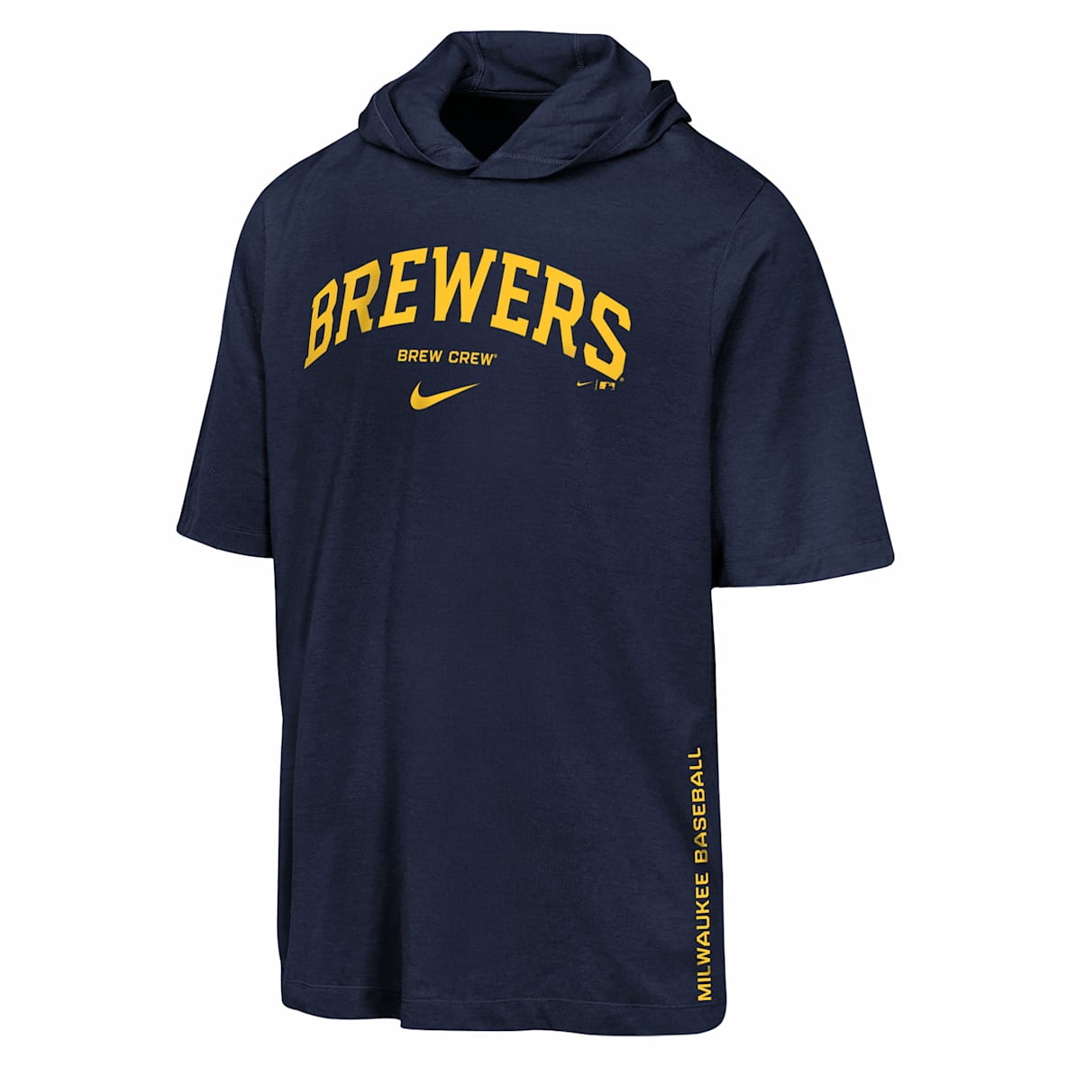 Milwaukee Brewers Big Kids' Nike Dri-FIT MLB Hooded T-Shirt