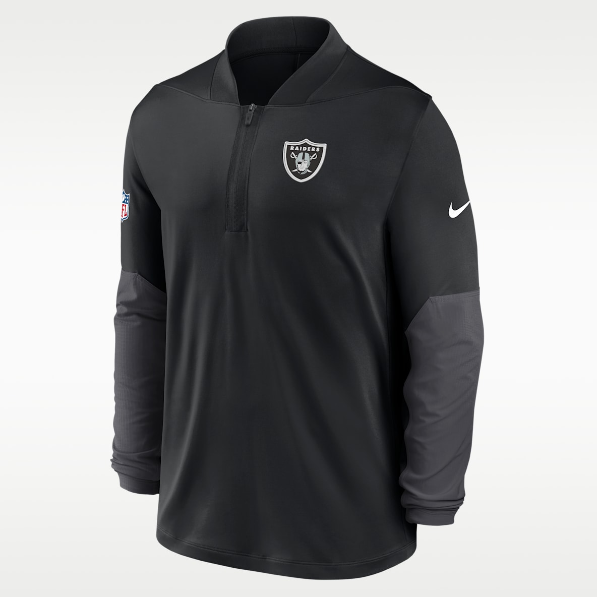 Las Vegas Raiders Feel The Pressure Playera Nike Dri-FIT de la NFL de medio cierre para hombre