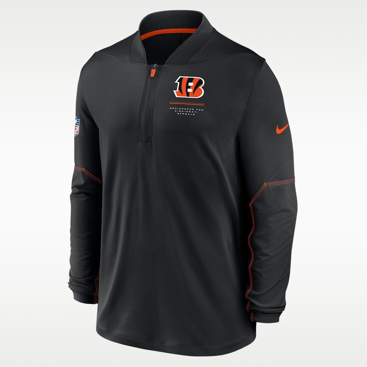 Cincinnati Bengals Sideline Men's Nike Dri-FIT NFL 1/2-Zip Top